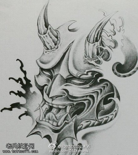 传统经典般若手稿纹身图案