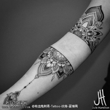 经典漂亮的梵花图腾纹身图案