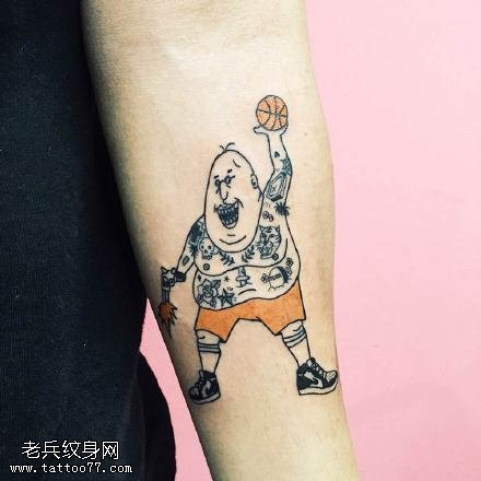 经典搞笑的小人纹身图案