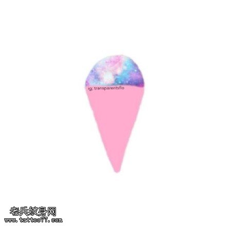 漂亮的彩绘冰激凌纹身图案