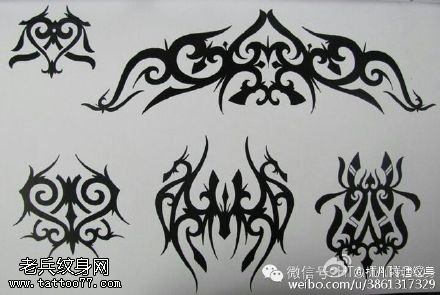 中国梵花图腾纹身图案