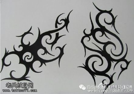 中国经典梵花纹身图案