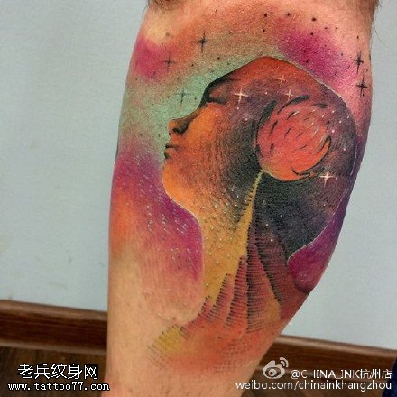 新元素艺术彩绘女神纹身图案