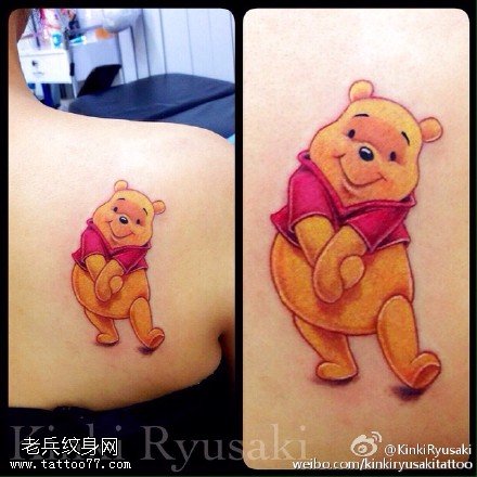 可爱的小熊纹身图案