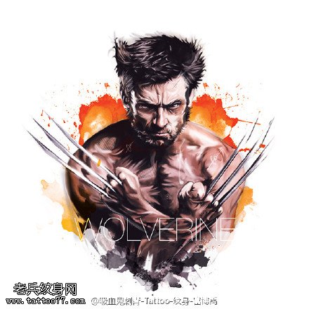 欧美风未来战士纹身图案