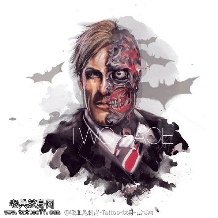 欧美风人兽博士纹身图案