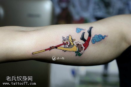 经典彩绘齐天大圣孙悟空纹身图案