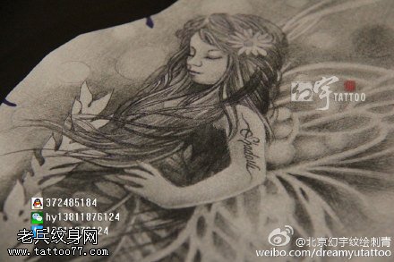 凄美的精灵纹身图案