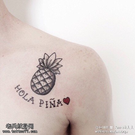 经典菠萝纹身图案