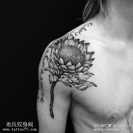 经典的向日葵纹身图案