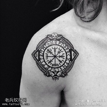 经典七星八卦阵纹身图案
