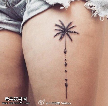 经典椰子树纹身图案