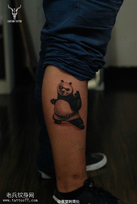 超可爱的大熊猫纹身图案