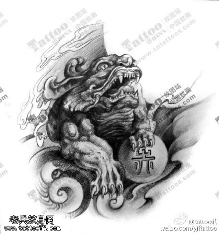 经典金蟾纹身图案