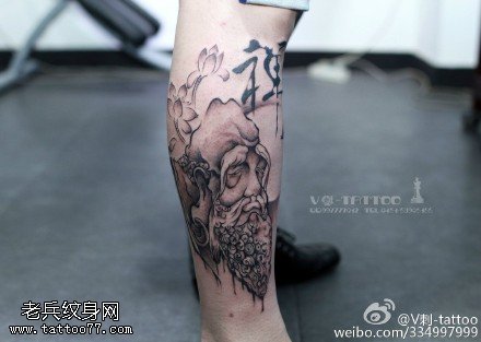 经典的禅师纹身图案
