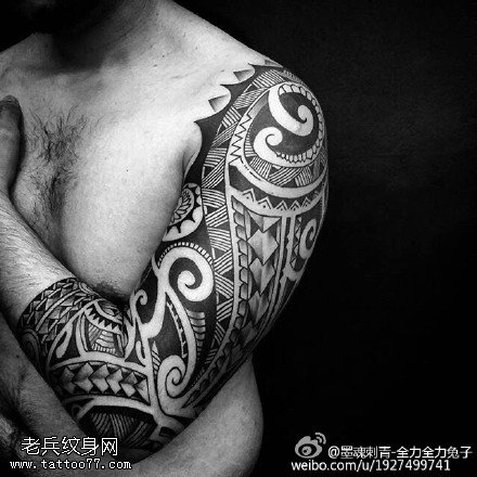 大气梵花图腾纹身图案