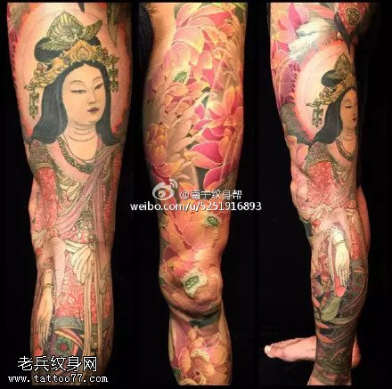 西方极乐佛纹身图案