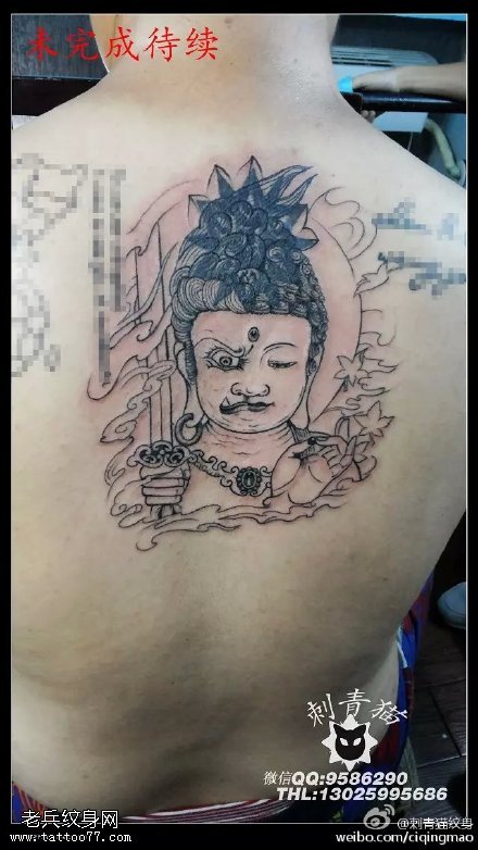 待续独眼佛纹身图案