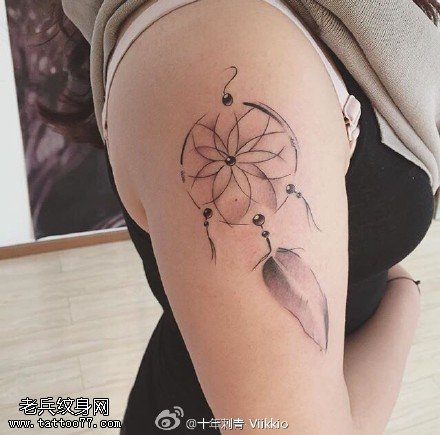 简单的捕梦网纹身图案