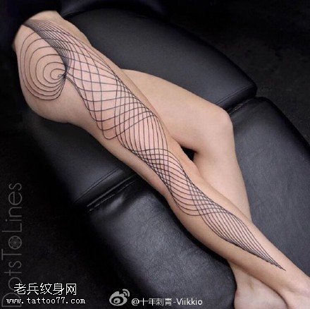 经典线条之美纹身图案