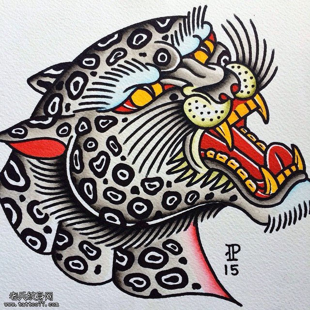 欧美手稿狼图腾纹身图案