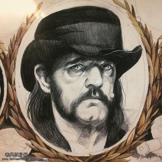 素描欧美肖像纹身图案