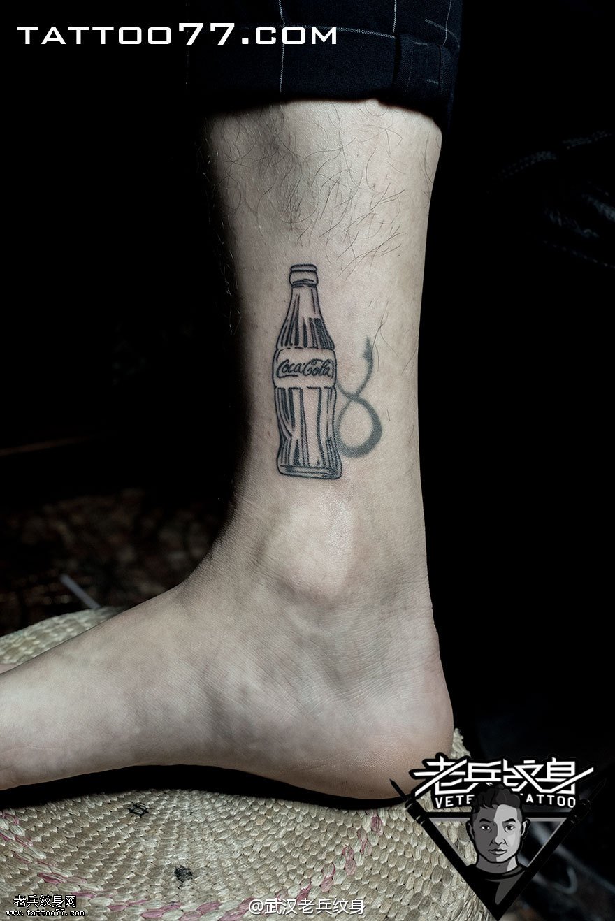 情侣可乐瓶纹身图案作品