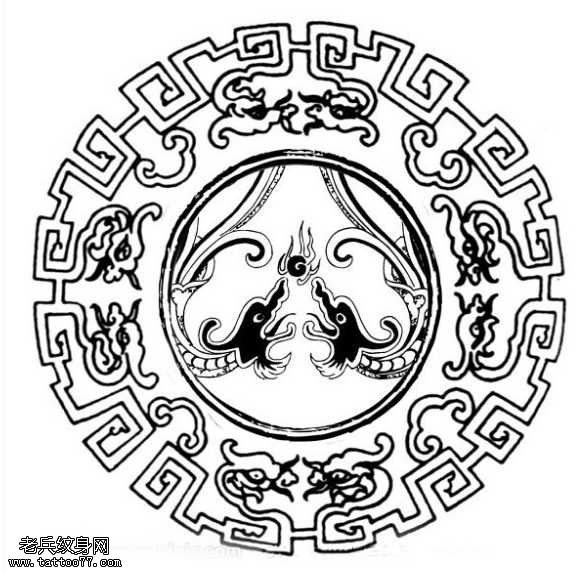 手稿龙轮设计的图案