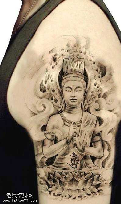 胳膊观音纹身图案