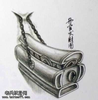 神话棺材纹身图案
