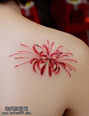 妖艳的个性彼岸花纹身图案