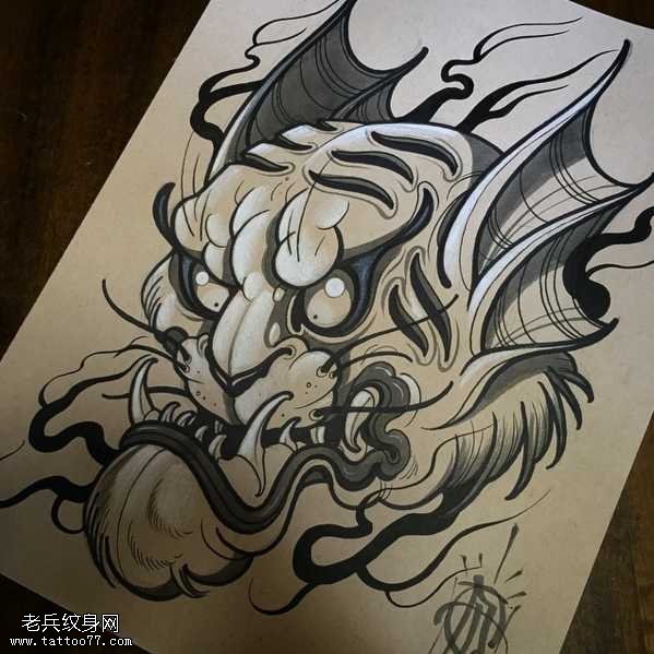 手稿不一样般若纹身图案