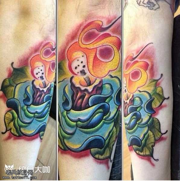 火灯卡通纹身图案