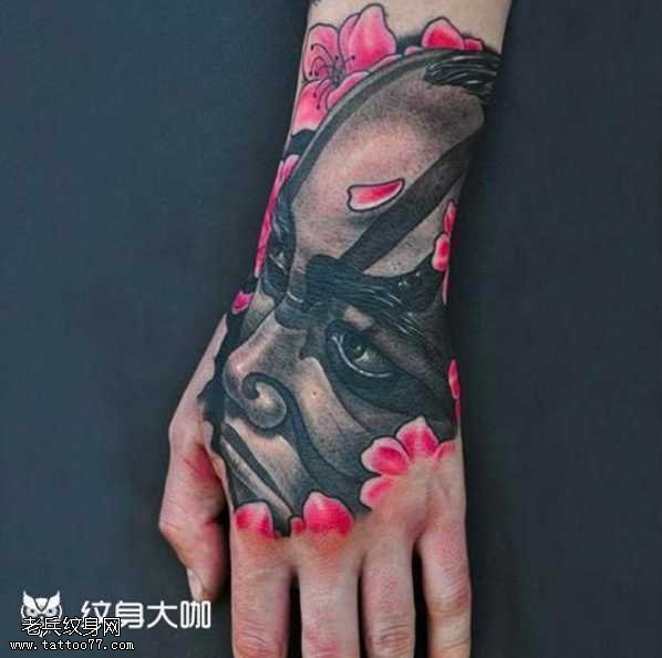 手部战神纹身图案