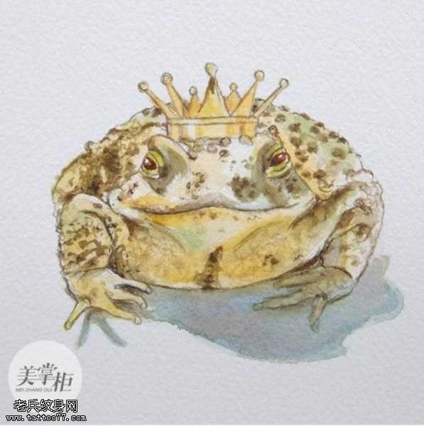 手稿蟾蜍纹身图案