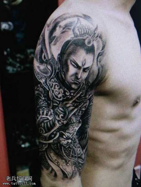 胳膊二郎神纹身图案