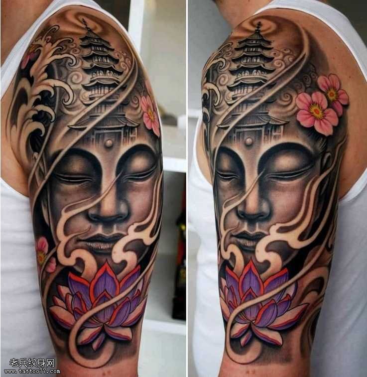 胳膊狮子纹身图案