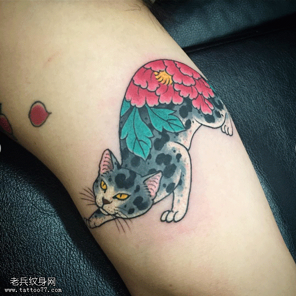 日式传统纹身猫纹身图案