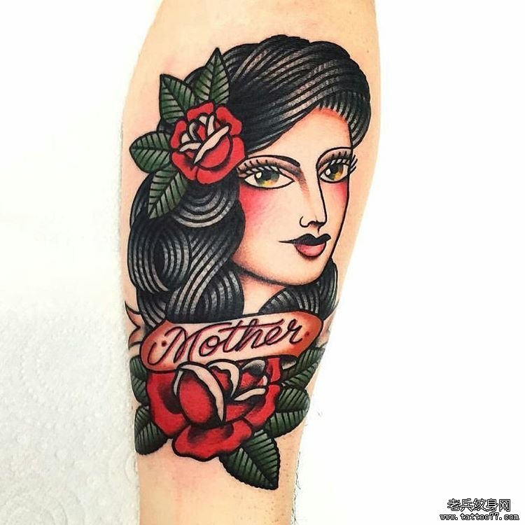 old school女郎tattoo图案