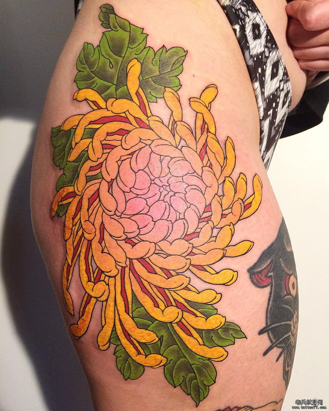 日式传统菊花tattoo