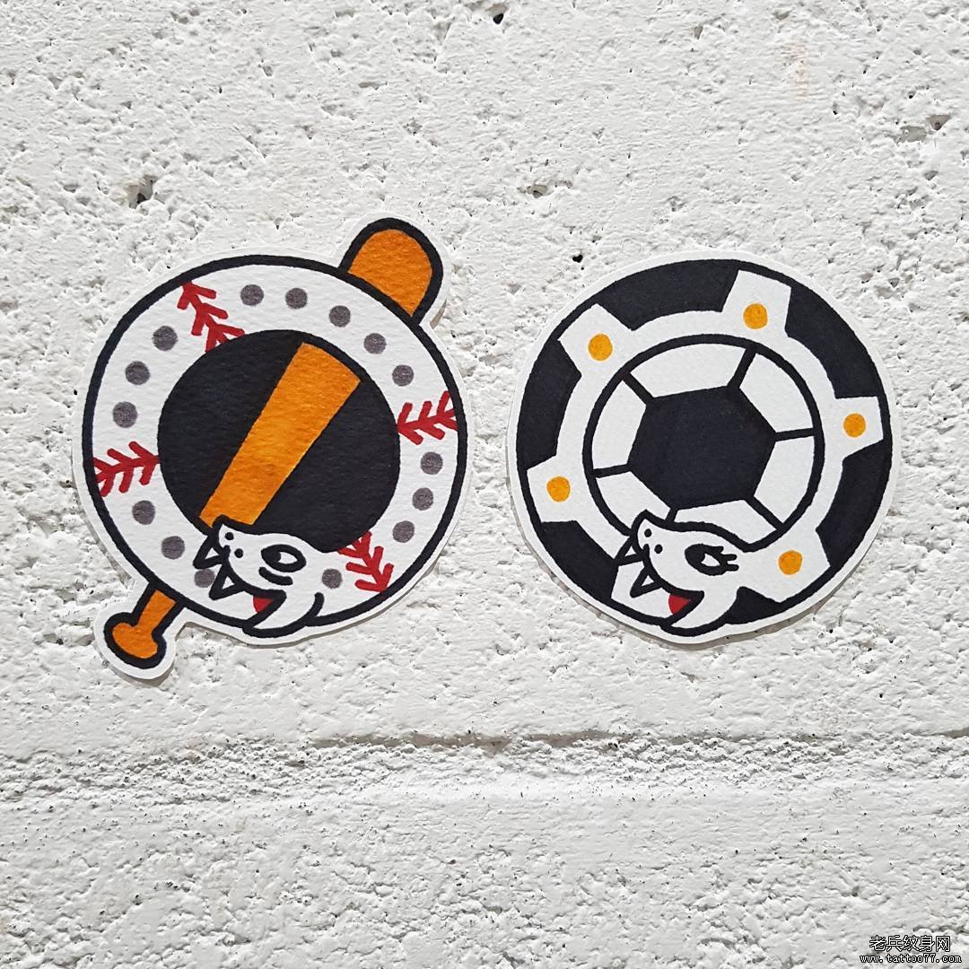 school卡通蛇纹身图案手稿Ⅲ