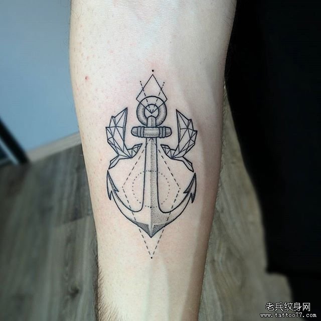 小臂船锚纹身tattoo图案