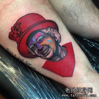 欧美人像彩色纹身图案