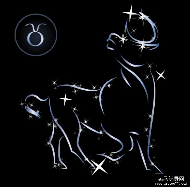 星座金牛座纹身图案