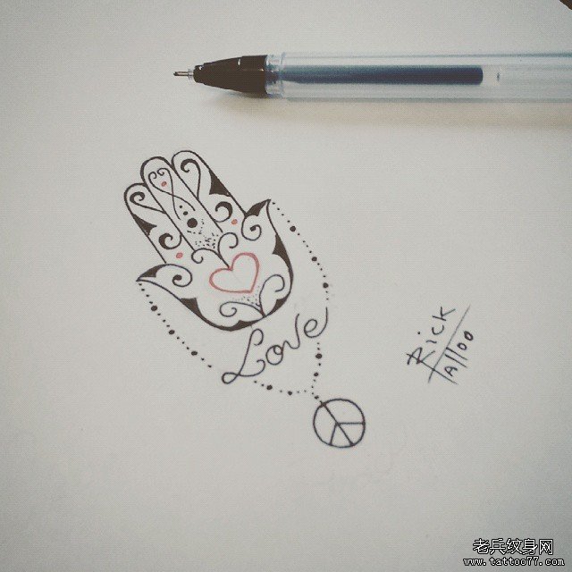 小清新蕾丝纹身图片