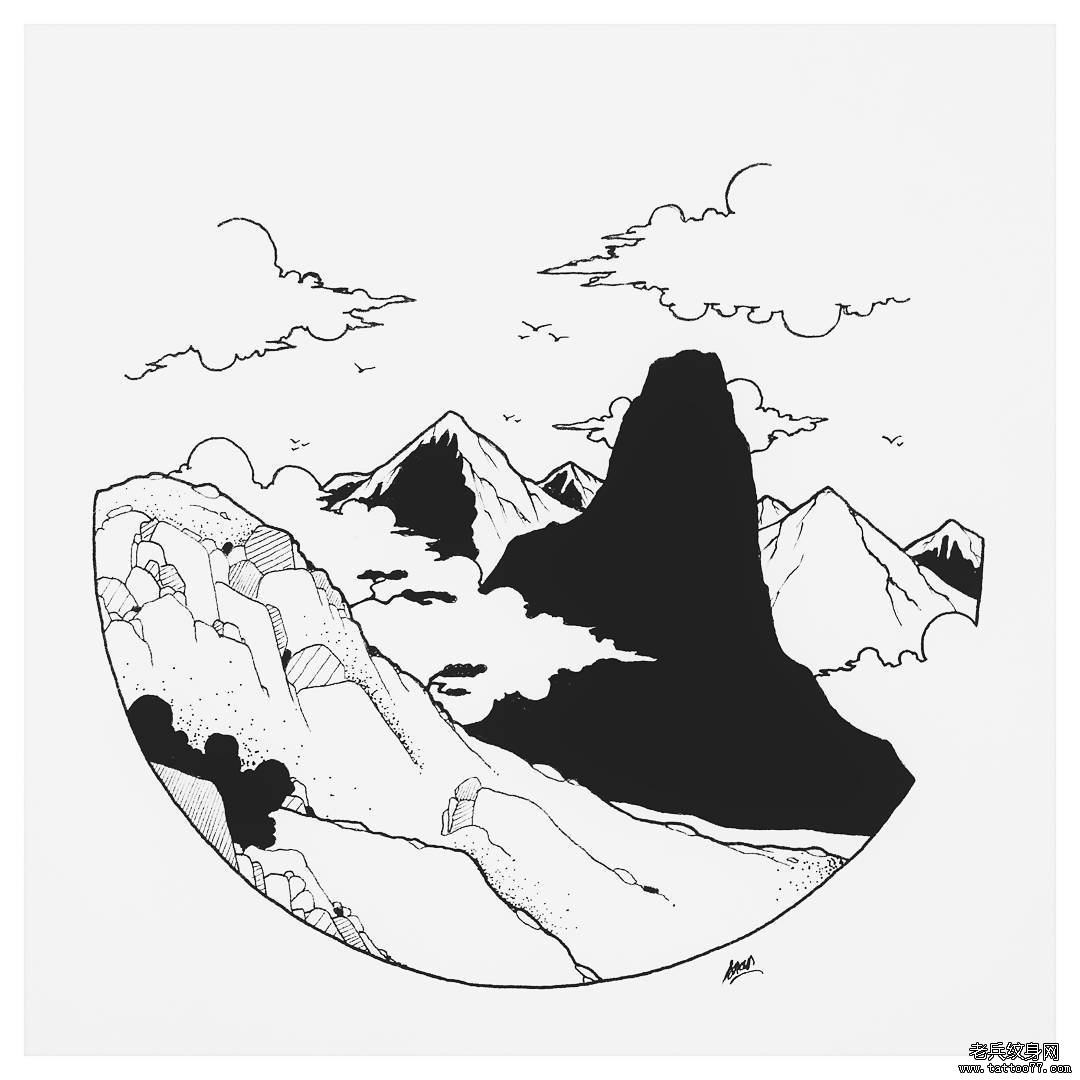 小清新风景 纹身图片