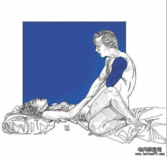 手臂简约纹身图案