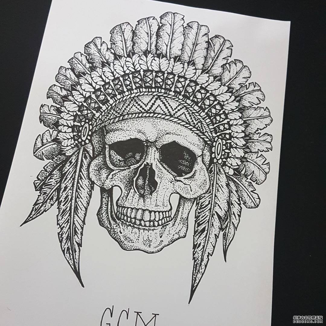 嘎巴拉纹身手稿