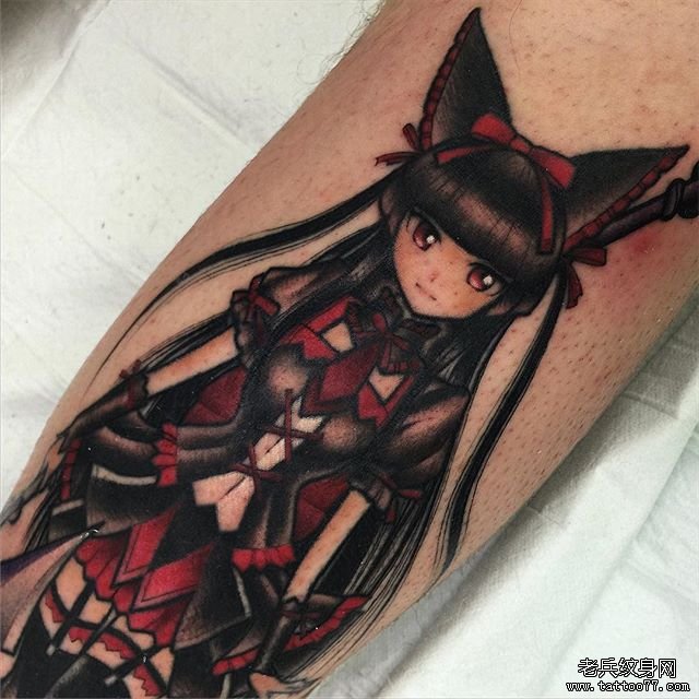 卡通少女纹身图案
