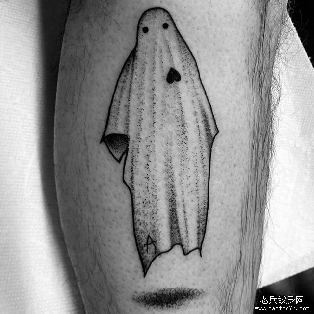 黑灰暗黑幽灵文身